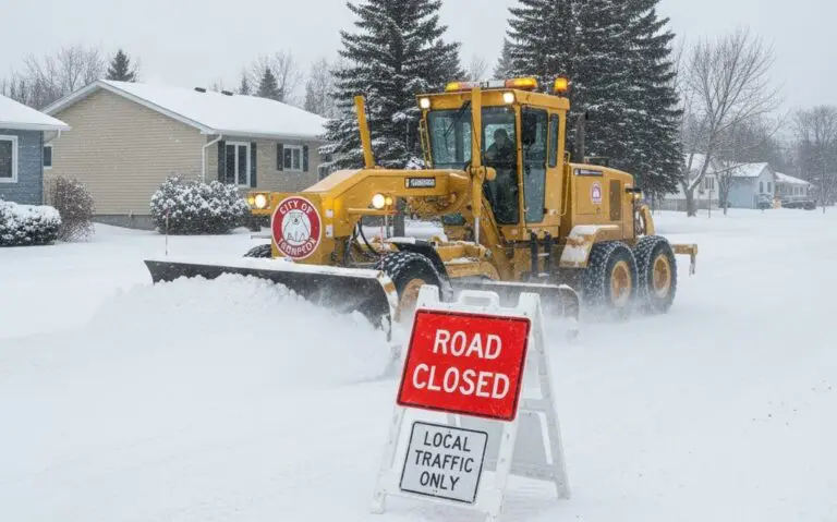 Thompson Public Works Crews Targeting Eastwood and Riverside for Snow Clearing Today