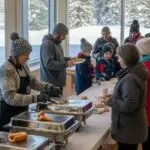 Thompson Service Clubs Serve 400 Hot Dogs at Winterfest on Feb 21