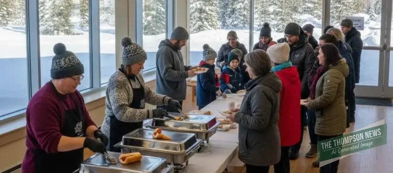 Thompson Service Clubs Serve 400 Hot Dogs at Winterfest on Feb 21