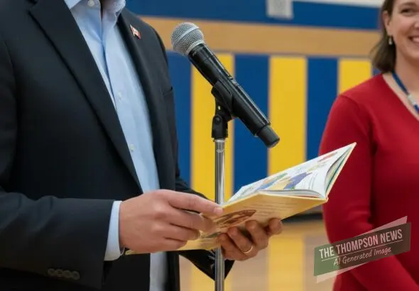 Premier Kinew Surprises Thompson Juniper Students for "I Love to Read" Month