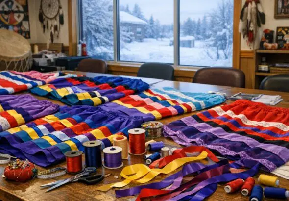 MKO Traditional Healer Program Hosts Free Ribbon Skirt Making Sessions in Thompson on Feb 28 - AI Generated Image