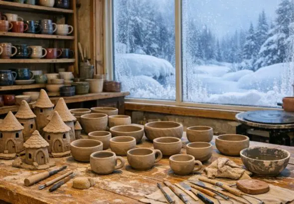Murcat Clay Offers Spring Break Pottery Classes in Thompson Starting Feb 28 - AI Generated Image