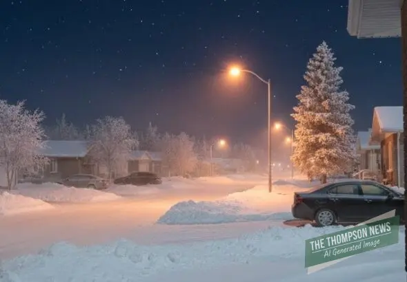 Thompson Weather Reports Drifting Snow and Severe Minus 36 Low on Feb 23