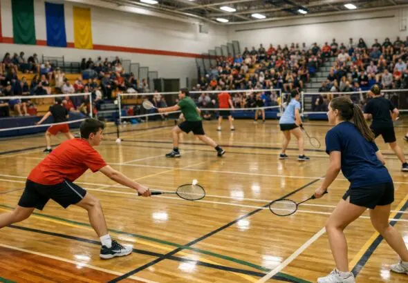 Winnipeg Blue Sweeps Badminton Gold as Manitoba Games Action Continues in Thompson on Mar 5 - AI Generated Image