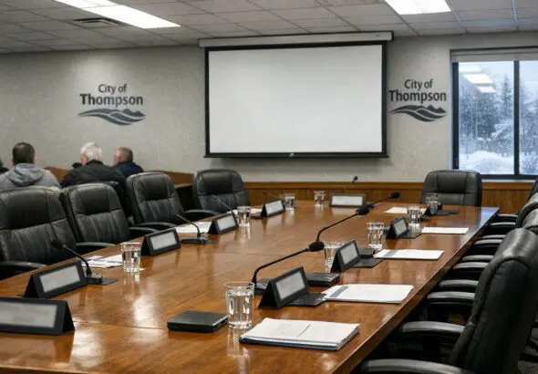 Thompson Public Safety Committee Meets Mar 18 to Hear Delegation on Homelessness and Shelter Capacity - AI Generated Image