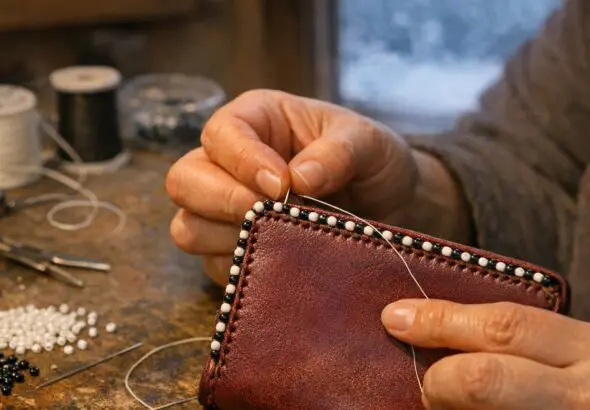 Skills Shop North Hosts Beaded RFID-Blocking Wallet Workshop in Thompson on Mar 11 - AI Generated Image