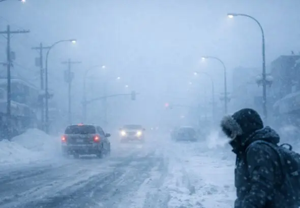 Thompson Braces for Weekend Snow and Extreme Cold With Frostbite Risk on Mar 6 - AI Generated Image