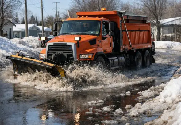 Thompson Public Works Snow Clearing on April 2 May Cause Temporary Road Closures in Juniper Area - AI Generated Image