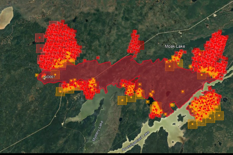 Strong Winds Fuel Fire Activity North of Thompson