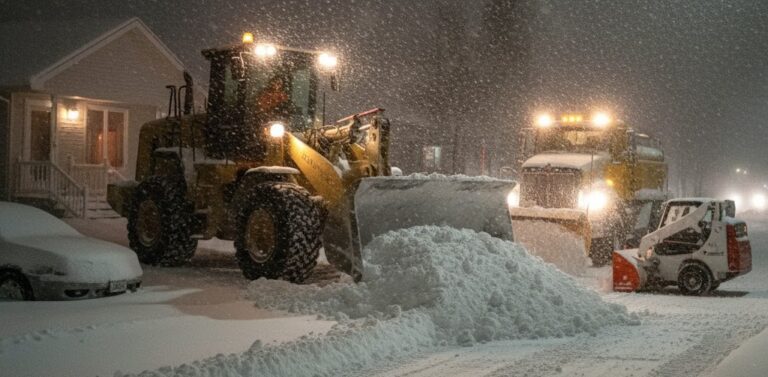 Thompson Initiates Snow Clearing Operations on October 13 Amid Heavy Snowfall