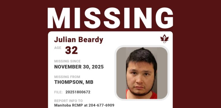 RCMP Seeks Public Help to Locate Missing 32-Year-Old Julian William Beardy in Thompson