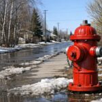 Thompson Celebrates Adopt-A-Hydrant Monthly Draw Winner - Red fire hydrant on residential Thompson street