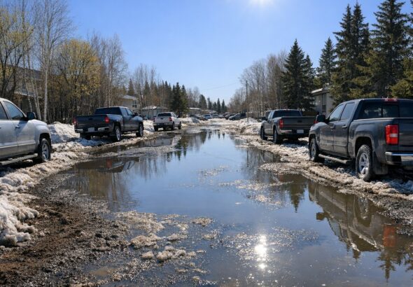 Thompson Wakes to -20°C on Apr 19, with Snow, Rain Mix and Persistent Snowfall Forecast Through Week - AI Generated Image